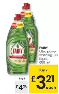 Eroski Fairy - ultra power washing-up liquid oferta