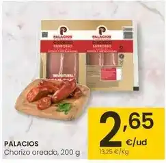 Eroski Palacios - chorizo oreado oferta
