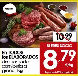 Eroski En todos los elaborados de mostrador carnicería a granel oferta