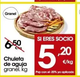 Eroski Chuleta de aguja oferta