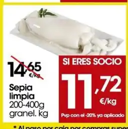 Eroski Sepia limpia oferta