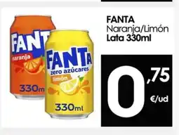 Eroski FANTA Naranja/Limón Lata oferta