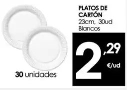 Eroski Platos de cartón oferta