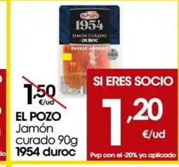 Eroski EL POZO Jamón curado oferta