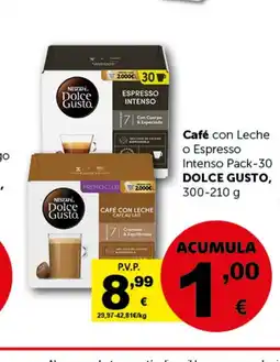 Masymas DOLCE GUSTO Café con Leche o Espresso Intenso Pack-30 oferta