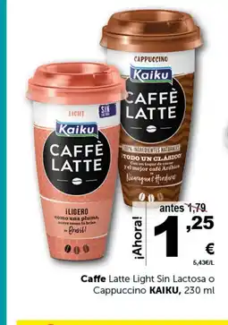 Masymas KAIKU Caffe Latte Light Sin Lactosa o Cappuccino oferta