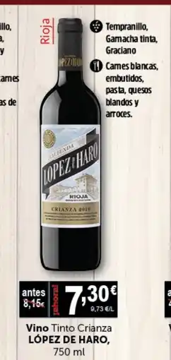 Masymas LÓPEZ DE HARO, Vino Tinto Crianza oferta