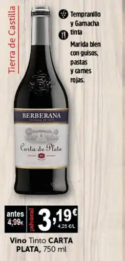 Masymas CARTA PLATA Vino Tinto oferta