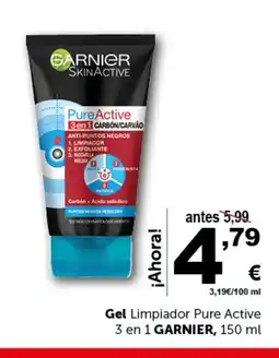 Masymas GARNIER Gel Limpiador Pure Active 3 en 1 oferta