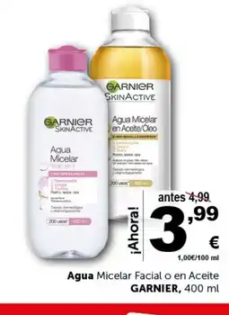 Masymas GARNIER Agua Micelar Facial o en Aceite oferta
