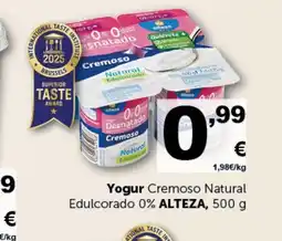Masymas ALTEZA, Yogur Cremoso Natural Edulcorado 0% oferta