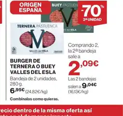 Supercor Burger de ternera o buey valles del esla oferta