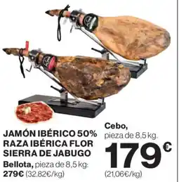 Supercor Jamón ibérico 50% raza ibérica flor sierra de jabugo oferta