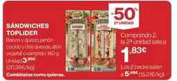 Supercor TOPLIDER Sandwiches oferta