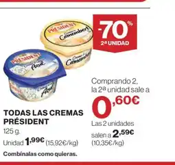 Supercor PRÉSIDENT Todas las cremas oferta