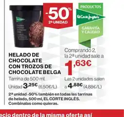 Supercor Helado de chocolate con trozos de chocolate belga oferta
