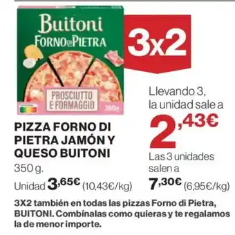 Supercor BUITONI Pizza forno di pietra jamón y queso oferta