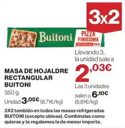 Supercor BUITONI Masa de hojaldre rectangular oferta