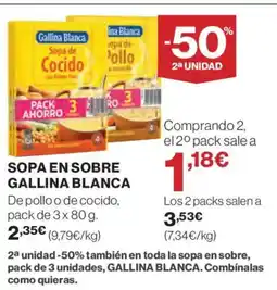 Supercor GALLINA BLANCA Sopa en sobre oferta