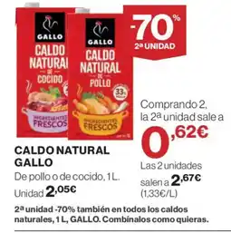 Supercor GALLO Caldo natural oferta