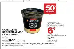 Supercor CASCAJARES Carrillera de cerdo al vino oferta