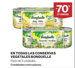 Supercor BONDUELLE En todas las conservas vegetales oferta