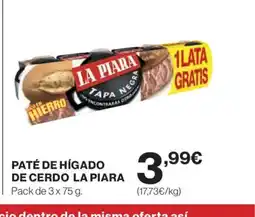 Supercor LA PIARA Paté de hígado de cerdo oferta