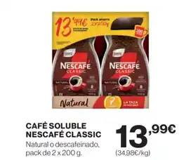 Supercor NESCAFÉ CLASSIC Café soluble oferta