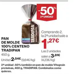 Supercor TRADIPAN Pan de molde sin lactosa 100% centeno oferta