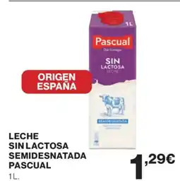 Supercor PASCUAL Leche sin lactosa semidesnatada oferta
