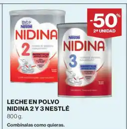 Supercor Leche en polvo nidina 2 y 3 nestlé oferta