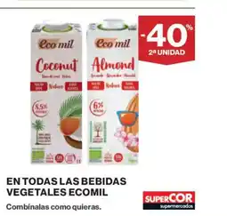 Supercor ECOMIL todas las bebidas vegetales oferta