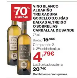 Supercor Vino blanco albariño treixadura godello d.o. rías oferta