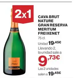 Supercor FREIXENET Cava brut nature gran reserva meritum oferta