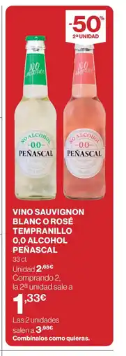 Supercor PEÑASCAL Vino sauvignon blanco rosé tempranillo o,o alcohol oferta