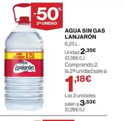 Supercor LANJARÓN Agua sin gas oferta