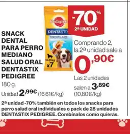 Supercor DENTASTIX PEDIGREE Snack dental para perro mediano salud oral oferta