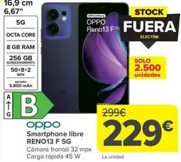 Carrefour OPPO Smartphone libre RENO13 F 5G oferta