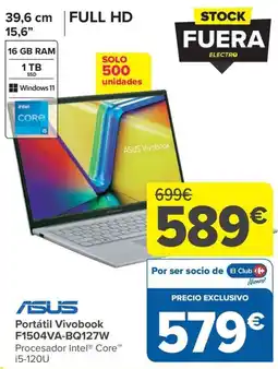 Carrefour ASUS Portátil Vivobook F1504VA-BQ127W oferta