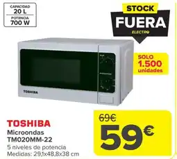 Carrefour TOSHIBA Microondas TM020MM-22 oferta
