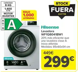 Carrefour HISENSE Lavadora WF1Q8041BW1 oferta