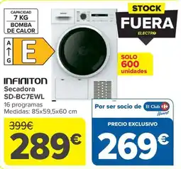 Carrefour INFINITON Secadora SD-BC7EWL oferta