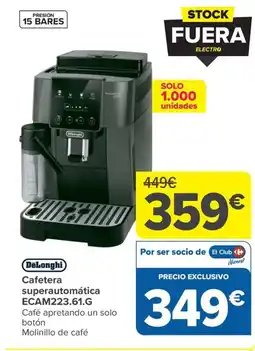 Carrefour DELONGHI Cafetera superautomática ECAM223.61.G oferta