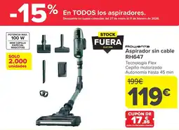 Carrefour ROWENTA Aspirador sin cable RH647 oferta