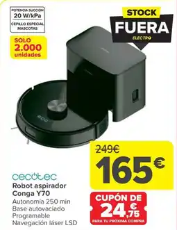 Carrefour CECOLEC Robot aspirador Conga Y70 oferta