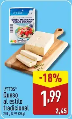 ALDI LYTTOS Queso al estilo tradicional oferta