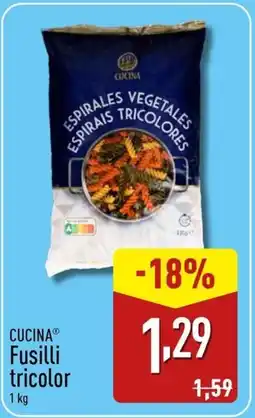ALDI CUCINA Fusilli tricolor oferta