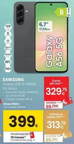 Eroski Samsung - galaxy a56 8+128gb 5g black oferta