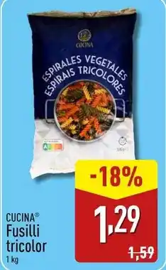 ALDI La cuina - fusilli tricolor oferta
