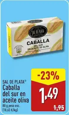 ALDI Sal de plata - caballa del sur en aceite oliva oferta